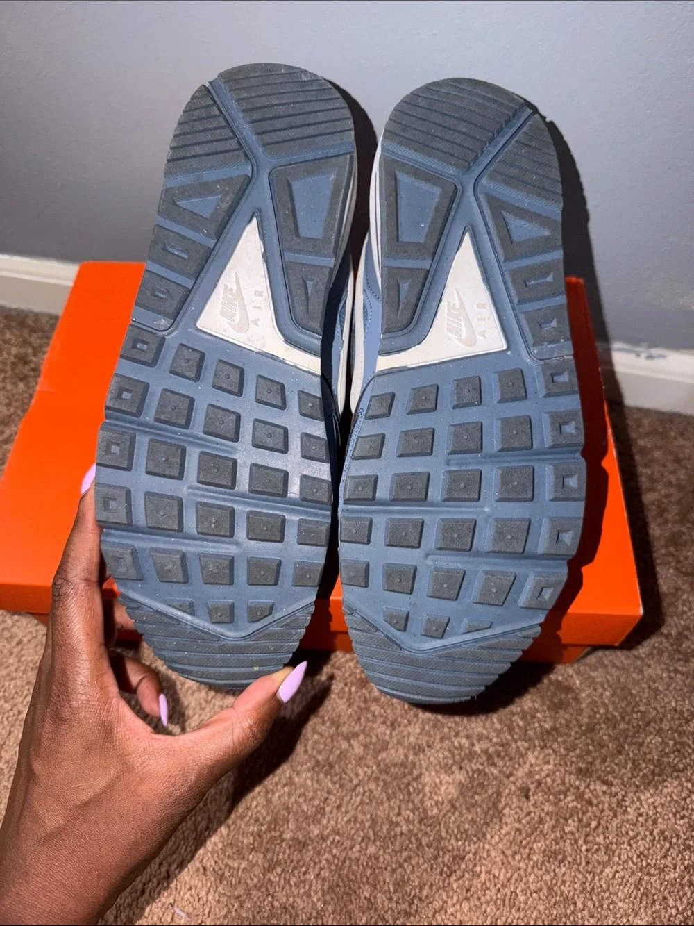 Nike Blue and White Air Max Style Sneakers